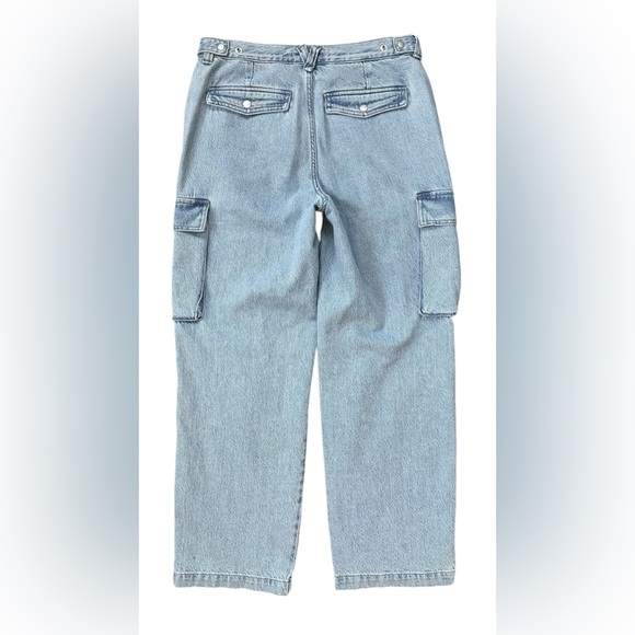 Madewell Light Wash Zipper Fly Low Slung Cargo Jeans Adjustable Waist Size 28 - Picture 5 of 9